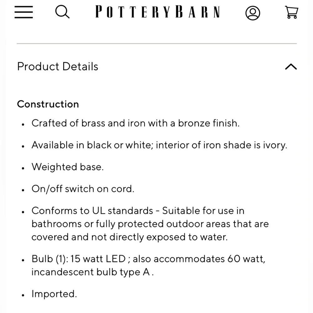 Iron & Brass multi-adjustable Task Lamp by Pottery Barn 👑